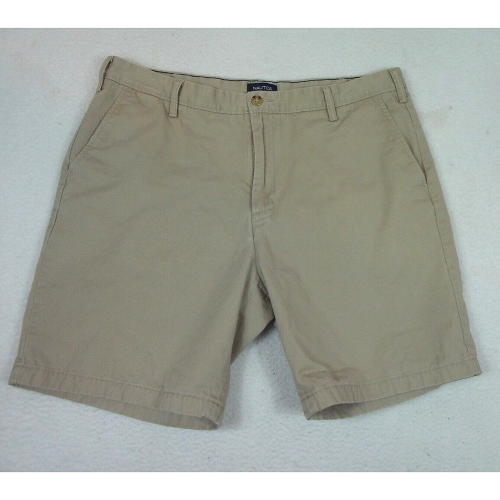 Nautica Chino Shorts Men's Size 40 Khaki Beige Casual Outdoor Hiking
